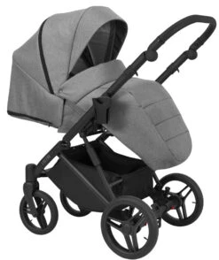 Kunert Lazzio Black Eco-Leather 2-in-1 Kinderwagen LAZ-11-BLACK -Kleintje Wereld kunert lazzio 2 in 1 kinderwagen laz 11 5