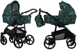 Kunert Mata Black Pink 2-in-1 Combi Kinderwagen MATA-06-BLACK -Kleintje Wereld kunert mata 2 in 1 combi kinderwagen mata 10 5