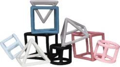 Label Label Zwart/Wit 3 Stuks Geometrische Silicone Bijtringen LLST-15317 -Kleintje Wereld label label 3 stuks geometrische silicone bijtringen 2