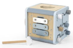 Label Label Blauw Houten Activiteitenkubus LLWT-34307 -Kleintje Wereld label label blauw houten activiteitenkubus llwt 34307 4