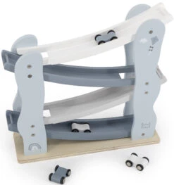 Label Label Blauw Houten Autobaan LLWT-25132 -Kleintje Wereld label label blauw houten autobaan llwt 25132 2