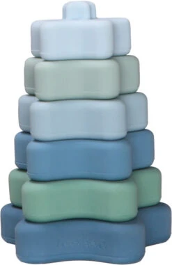 Label Label Blauw Silicone Stapeltoren LLST-15362 -Kleintje Wereld label label blauw silicone stapeltoren llst 15362 2