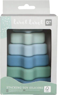 Label Label Blauw Silicone Stapeltoren LLST-15362 -Kleintje Wereld label label blauw silicone stapeltoren llst 15362 3