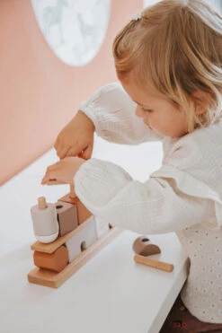 Label Label Nougat Houten Blokken LLWT-34376 -Kleintje Wereld label label nougat houten blokken llwt 34376 4