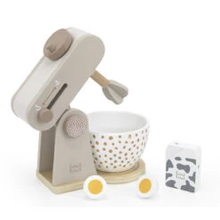 Label Label Nougat Houten Keukenmixer LLWT-37087 -Kleintje Wereld label label nougat houten keukenmixer llwt 37087 4