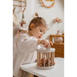 Label Label Nougat Houten Rollende Vormenstoof LLWT-37148 -Kleintje Wereld label label nougat houten rollende vormenstoof llwt 37148 7