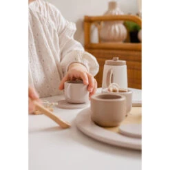 Label Label Nougat Houten Theeservies Set LLWT-37117 -Kleintje Wereld label label nougat houten theeset