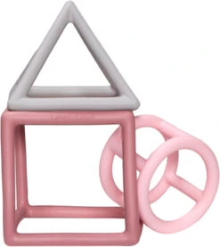 Label Label Roze 3 Stuks Geometrische Silicone Bijtringen LLST-15294 -Kleintje Wereld label label roze 3 stuks geometrische silicone bijtringen llst 15294 2