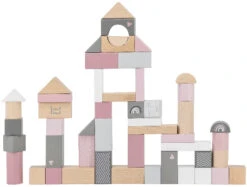 Label Label Roze 50 Stuks Houten Blokken LLWT-25347