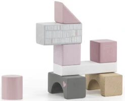 Label Label Roze 50 Stuks Houten Blokken LLWT-25347 -Kleintje Wereld label label roze 50 stuks houten blokken llwt 25347 1