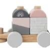 Label Label Roze Houten Speelgoed Trein LLWT-25163 -Kleintje Wereld label label roze houten speelgoed trein llwt 25156