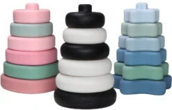 Label Label Blauw Silicone Stapeltoren LLST-15362 -Kleintje Wereld label label silicone stapeltoren 2