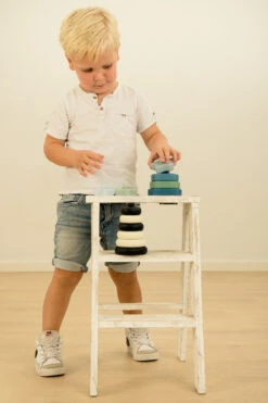 Label Label Blauw Silicone Stapeltoren LLST-15362 -Kleintje Wereld label label silicone stapeltoren 4