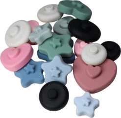 Label Label Zwart/Wit Silicone Stapeltoren LLST-15379 -Kleintje Wereld label label silicone stapeltorenlabel label silicone stapeltoren 1 2