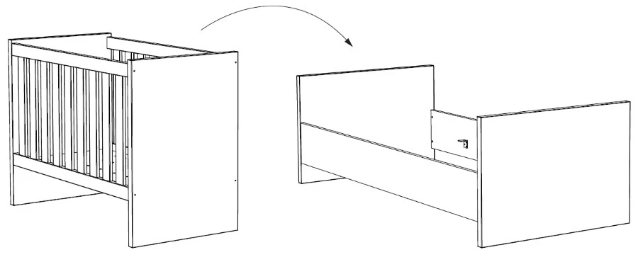 Meegroei Babykamer Amalia Grijs: Meegroei Ledikant, Commode En 2-Deurskast 8 Meegroei Babykamer Amalia Grijs: Meegroei Ledikant, Commode En 2-Deurskast - Afbeelding 6