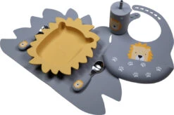 Tryco Lion Honey Gold Siliconen Bord TR-392815 -Kleintje Wereld lion dusty blue silicone collection 04 3