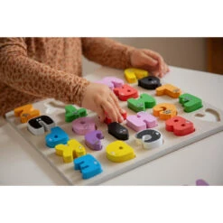 Label Label Barbapapa Houten Alfabet Blokken LLBB-35823 -Kleintje Wereld llbb 35823 label label barbapapa wooden alphabet blocks 17