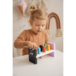 Label Label Barbapapa Houten Hamerbank LLBB-35854 -Kleintje Wereld llbb 35854 barbapapa wooden hammer bench 07