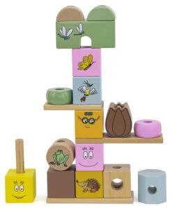 Label Label Barbapapa Houten Stapelblokken LLBB-37025 -Kleintje Wereld llbb 37025 stacking blocks 8720663937025 2