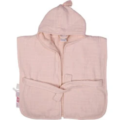 Label Label Blush Pink Badstof/Hydrofiel Badjas LLTT-934666 -Kleintje Wereld lltt 934666 bath robe blush pink 01