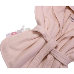Label Label Blush Pink Badstof/Hydrofiel Badjas LLTT-934666 -Kleintje Wereld lltt 934666 bath robe blush pink 03