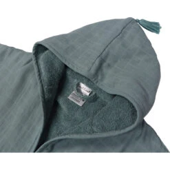 Label Label Silver Blue Badstof/Hydrofiel Badjas LLTT-934673 -Kleintje Wereld lltt 934673 bath robe silver blue 05