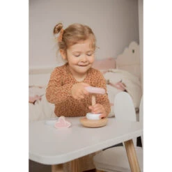 Label Label Roze Houten Tuimelring Piramide LLWT-25224 -Kleintje Wereld llwt 25224 5420067925224 stacking rings balance pink 03