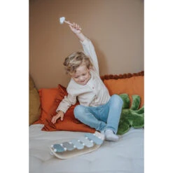 Label Label Blauw Houten Xylofoon LLWT-25477 -Kleintje Wereld llwt 25477 5420067925460 xylophone blue 03 1