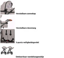 Lorelli Alexa Pearl Beige 3-in-1 Combi Kinderwagen Incl. Autostoel 1002129-2182D -Kleintje Wereld lorelli 3 in 1 combi kinderwagen incl. autostoel 1002129
