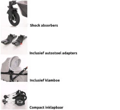 Lorelli Alexa Pearl Beige 3-in-1 Combi Kinderwagen Incl. Autostoel 1002129-2182D -Kleintje Wereld lorelli 3 in 1 combi kinderwagen incl. autostoel 1002129 2