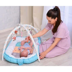 Voorkant -Kleintje Wereld lorelli animals blue 2 in 1 babynest 1030045 001 2