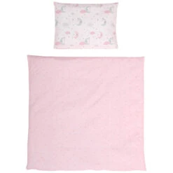 Lorelli Eva Pink Moons & Stars 5-delige Set Voor Wieg En Ledikant 2080114-5201 -Kleintje Wereld lorelli eva pink moons stars 5 delige set voor wieg en ledikant 2080114 5201 1