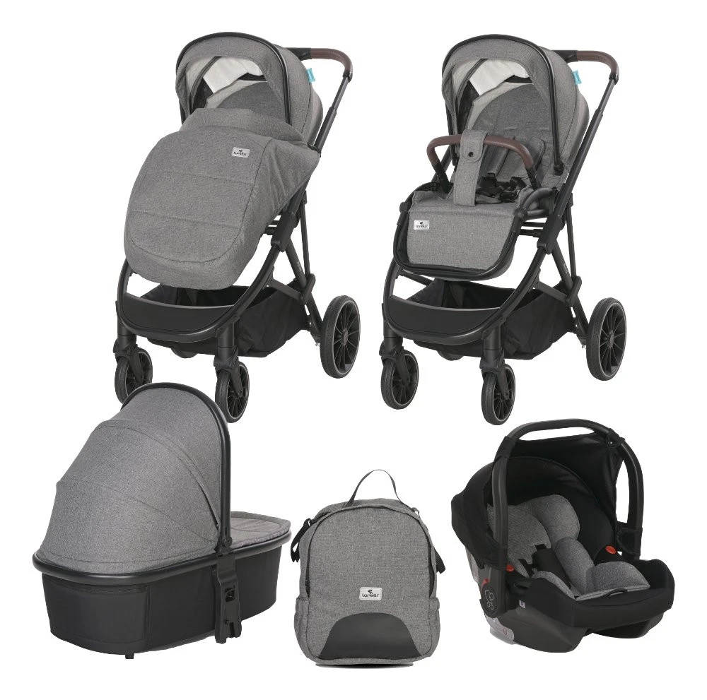 Lorelli Aria Grey 3-in-1 Kinderwagen Incl. Autostoel 1002177-2325 4 Lorelli Aria Grey 3-in-1 Kinderwagen Incl. Autostoel 1002177-2325 - Afbeelding 2