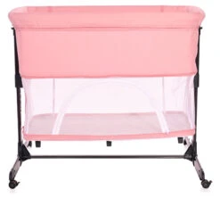 Lorelli Milano Pink 2-in-1 Wieg Aan Bed 1008044-0001 -Kleintje Wereld lorelli milano pink 2 in 1 wieg aan bed 1008044 0001 5
