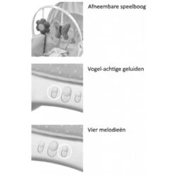 Lorelli Alex Cool Grey Stars Baby Rocker Wipstoel 1011012-2147 -Kleintje Wereld lorelli stars baby rocker 3 1