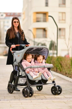 Lorelli Twin Cool Grey Duowagen Incl. Luiertas 1002007-2386 -Kleintje Wereld lorelli twin duowagen 14