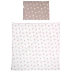 Lorelli Eva Abstract Leaves Grey/Beige 5-delige Set Voor Wieg En Ledikant 2080114-5001 -Kleintje Wereld lorelli wieg en ledikant set 2