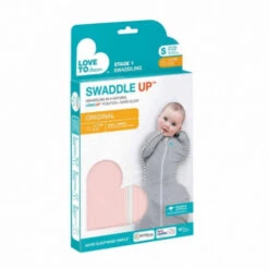 Love To Dream Swaddle Up 1.0 Dusty Pink Small 3-6 Kg Inbakerslaapzak L1001001DPKS -Kleintje Wereld love to dream swaddle up 1.0 verpakking
