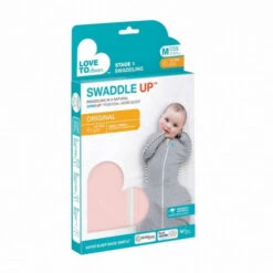 Love To Dream Swaddle Up 1.0 Dusty Pink Medium 6-8.5 Kg Inbakerslaapzak L1001001DPKM -Kleintje Wereld love to dream swaddle up 1.0 verpakking m