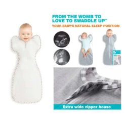 Love To Dream Swaddle Up 1.0 Grey Medium 6-8.5 Kg Inbakerslaapzak L1001001GRM -Kleintje Wereld love to dream swaddle up grey medium 6 8.5 kg inbakerslaapzak l1001001grm 10