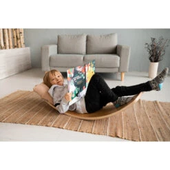 Luna Toys Beige Kussen Voor Balansbord LU-00582 -Kleintje Wereld luna toys beige kussen voor balansbord 4