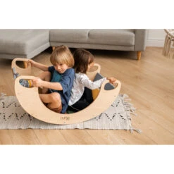 Luna Toys Naturel Houten Schommelstoel / Rocker LU-36899 -Kleintje Wereld luna toys naturel houten schommelstoel rocker lu 36899 3