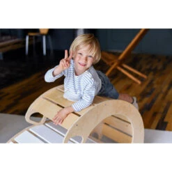 Luna Toys Naturel Houten Schommelstoel / Rocker LU-36899 -Kleintje Wereld luna toys naturel houten schommelstoel rocker lu 36899 4