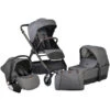 Cangaroo Macan Grey 3-in-1 Combi Kinderwagen Incl. Autostoel 2819 -Kleintje Wereld macan grey kinderwagen 1 1 1