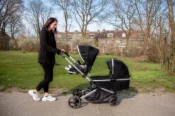 Ding Fenix Black/Rose 3-in-1 Combi Kinderwagen Incl. Autostoel -Kleintje Wereld mamaloes di 191704 ding tandem stroller amigo lifestyle 06 2 3