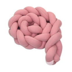 MamaLoes Amy Ajour Roze 210 Cm Braided Bedbumper 84268 -Kleintje Wereld mamaloes amy ajour roze 210 cm braided bedbumper 84268 3