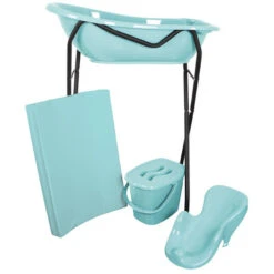 MamaLoes Badstandaard Zwart DM-029b -Kleintje Wereld mamaloes badset mint met zwarte badstandaard 1 1