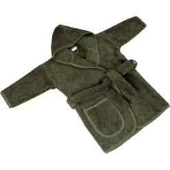 MamaLoes Badstof Groen 1-2jr Badjas ML010308 -Kleintje Wereld mamaloes badstof groen 0 1jr badjas ml010307 04 1