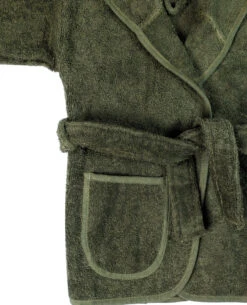 MamaLoes Badstof Groen 1-2jr Badjas ML010308 -Kleintje Wereld mamaloes badstof groen 0 1jr badjas ml010307 06 1