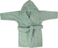 MamaLoes Badstof Stone Green 0-1jr Badjas ML5087 -Kleintje Wereld mamaloes badstof stone green 0 1jr badjas ml5087 02